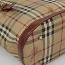 BURBERRY Nova Check Shoulder Bag PVC Beige Gold Auth yk18181-16