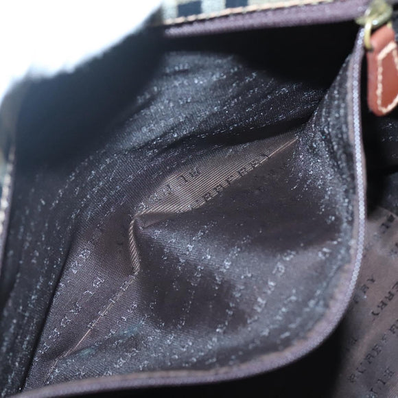 BURBERRY Nova Check Shoulder Bag PVC Beige Gold Auth yk18181