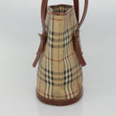 BURBERRY Nova Check Shoulder Bag PVC Beige Gold Auth yk18181-3