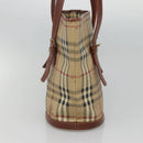 BURBERRY Nova Check Shoulder Bag PVC Beige Gold Auth yk18181-4