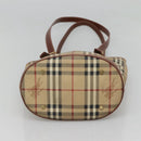 BURBERRY Nova Check Shoulder Bag PVC Beige Gold Auth yk18181-5