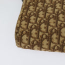 Christian Dior Trotter Canvas Shoulder Bag Brown Gold Auth yk18182-15