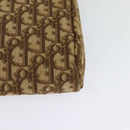 Christian Dior Trotter Canvas Shoulder Bag Brown Gold Auth yk18182-16