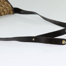 Christian Dior Trotter Canvas Shoulder Bag Brown Gold Auth yk18182-7