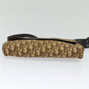 Christian Dior Trotter Canvas Shoulder Bag Brown Gold Auth yk18182-5