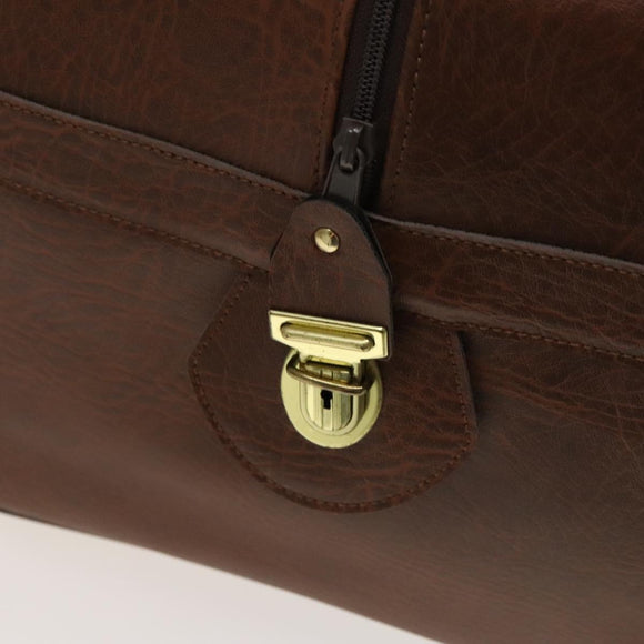 Burberrys Nova Check Boston Bag Canvas Beige Gold Auth yk18195