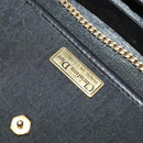 Christian Dior Trotter Canvas Chain Shoulder Bag Black Gold Auth yk18198-18