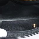 Christian Dior Trotter Canvas Chain Shoulder Bag Black Gold Auth yk18198-11