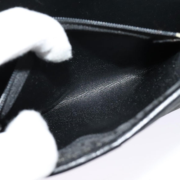 Christian Dior Trotter Canvas Chain Shoulder Bag Black Gold Auth yk18198