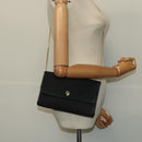Christian Dior Trotter Canvas Chain Shoulder Bag Black Gold Auth yk18198-21