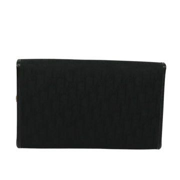 Christian Dior Trotter Canvas Chain Shoulder Bag Black Gold Auth yk18198 - 0