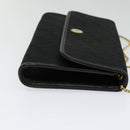 Christian Dior Trotter Canvas Chain Shoulder Bag Black Gold Auth yk18198-4
