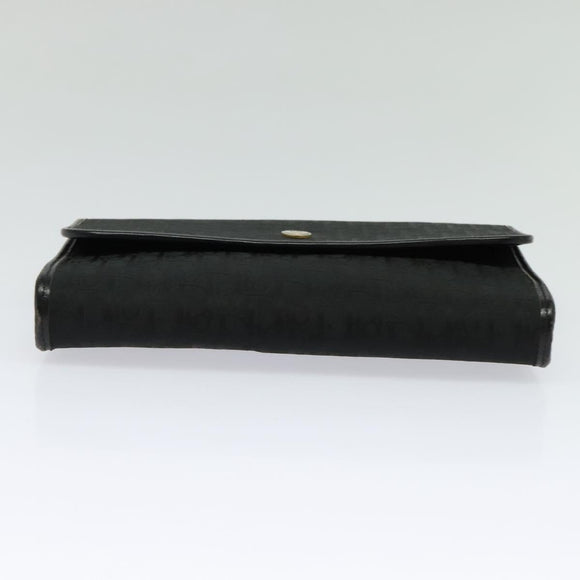 Christian Dior Trotter Canvas Chain Shoulder Bag Black Gold Auth yk18198