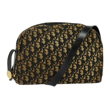 Christian Dior Trotter Canvas Shoulder Bag Navy Gold Auth yk18199