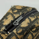 Christian Dior Trotter Canvas Shoulder Bag Navy Gold Auth yk18199-10