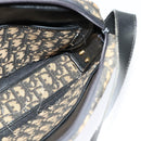 Christian Dior Trotter Canvas Shoulder Bag Navy Gold Auth yk18199-18