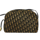 Christian Dior Trotter Canvas Shoulder Bag Navy Gold Auth yk18199-13