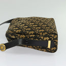 Christian Dior Trotter Canvas Shoulder Bag Navy Gold Auth yk18199-3