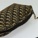 Christian Dior Trotter Canvas Shoulder Bag Navy Gold Auth yk18199-6