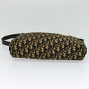 Christian Dior Trotter Canvas Shoulder Bag Navy Gold Auth yk18199-5