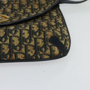 Christian Dior Trotter Canvas Shoulder Bag Navy Gold Auth yk18204-14