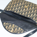 Christian Dior Trotter Canvas Shoulder Bag Navy Gold Auth yk18204-10