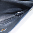 Christian Dior Trotter Canvas Shoulder Bag Navy Gold Auth yk18204-17