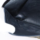 Christian Dior Trotter Canvas Shoulder Bag Navy Gold Auth yk18204-18