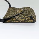 Christian Dior Trotter Canvas Shoulder Bag Navy Gold Auth yk18204-3