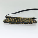 Christian Dior Trotter Canvas Shoulder Bag Navy Gold Auth yk18204-5