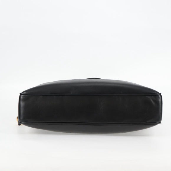 CHANEL Matelasse Chain Shoulder Bag Lamb Skin Black Gold CC Auth yk18208