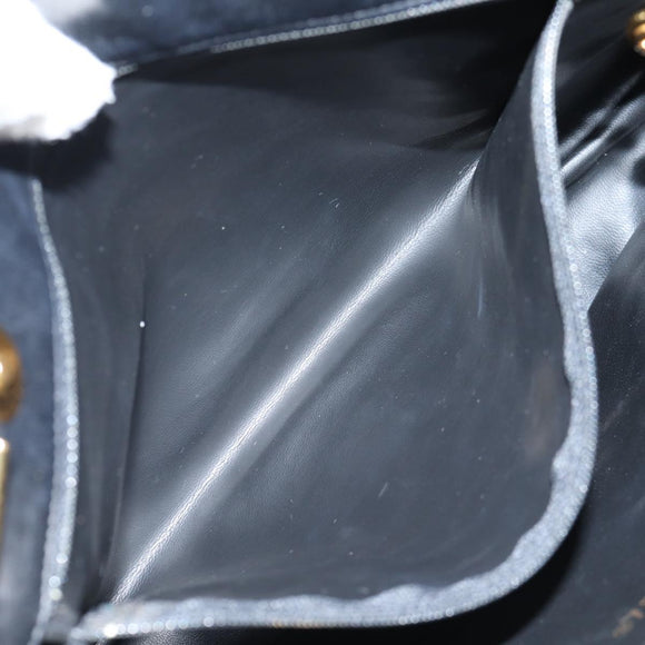 CHANEL Matelasse Chain Shoulder Bag Lamb Skin Black Gold CC Auth yk18208