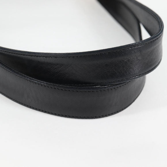 CHANEL Matelasse Chain Shoulder Bag Lamb Skin Black Gold CC Auth yk18208