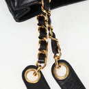 CHANEL Matelasse Chain Shoulder Bag Lamb Skin Black Gold CC Auth yk18208-8