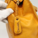 CHANEL COCO Mark Chain Shoulder Bag Lamb Skin Yellow Gold CC Auth yk18209V-14