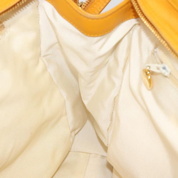 CHANEL COCO Mark Chain Shoulder Bag Lamb Skin Yellow Gold CC Auth yk18209V