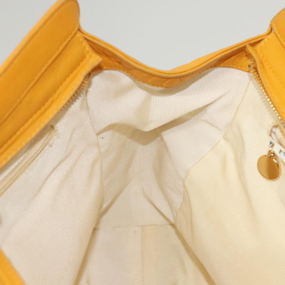 CHANEL COCO Mark Chain Shoulder Bag Lamb Skin Yellow Gold CC Auth yk18209V