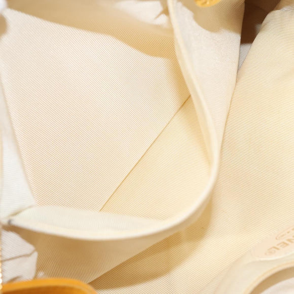 CHANEL COCO Mark Chain Shoulder Bag Lamb Skin Yellow Gold CC Auth yk18209V