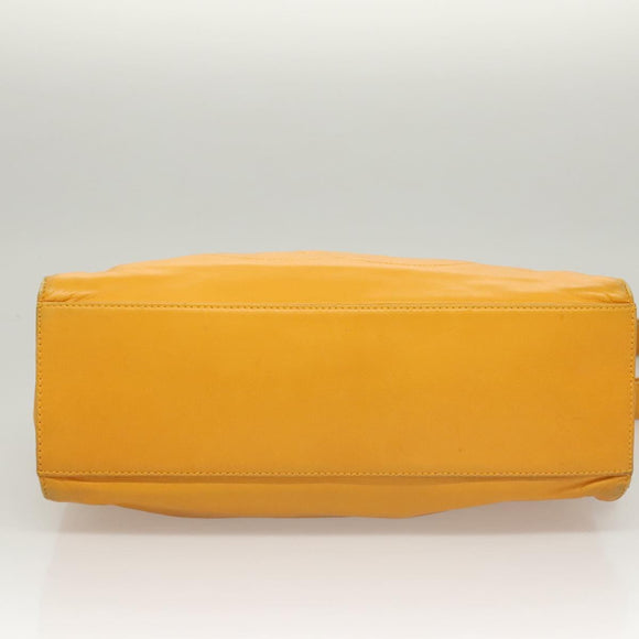 CHANEL COCO Mark Chain Shoulder Bag Lamb Skin Yellow Gold CC Auth yk18209V