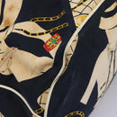 CHANEL Chain Shoulder Bag Canvas Navy Gold CC Auth yk18211-17