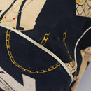 CHANEL Chain Shoulder Bag Canvas Navy Gold CC Auth yk18211-20