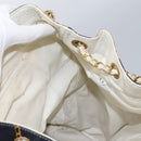 CHANEL Chain Shoulder Bag Canvas Navy Gold CC Auth yk18211-23