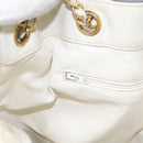 CHANEL Chain Shoulder Bag Canvas Navy Gold CC Auth yk18211-24