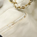 CHANEL Chain Shoulder Bag Canvas Navy Gold CC Auth yk18211-25