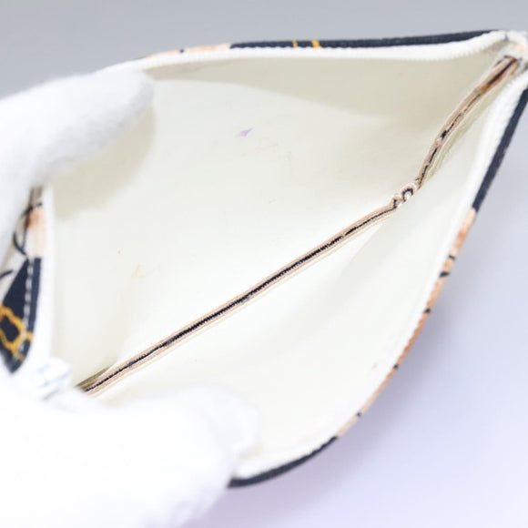 CHANEL Chain Shoulder Bag Canvas Navy Gold CC Auth yk18211