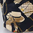 CHANEL Chain Shoulder Bag Canvas Navy Gold CC Auth yk18211-4