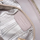 Salvatore Ferragamo Gancini Chain Hand Bag Leather Gray Gold Auth yk18218-11