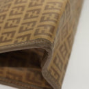 FENDI Zucchino Canvas Clutch Bag Vintage Beige Auth yk18219-7