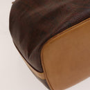 ETRO Paisley Shoulder Bag PVC Brown Gold Auth yk18229-13