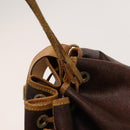 ETRO Paisley Shoulder Bag PVC Brown Gold Auth yk18229-14